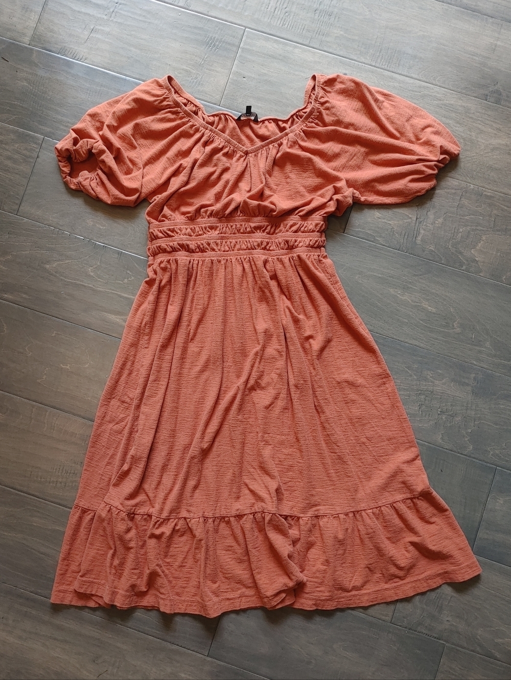 Terracotta Rust Cottagcore Dress